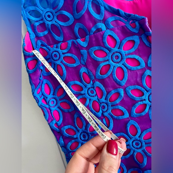 Rare!!! Lilly Pulitzer Pink/Blue/Purple Gorgeous Coctail Dress size 8 - Picture 10 of 16